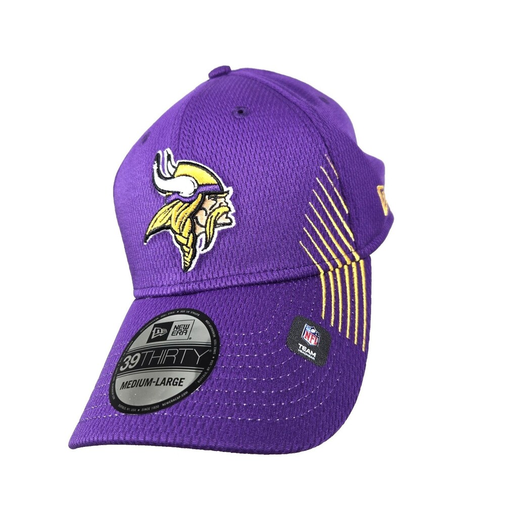 Minnesota Vikings New Era On Field 39thirty Team Flex Fit Hat M/LG New